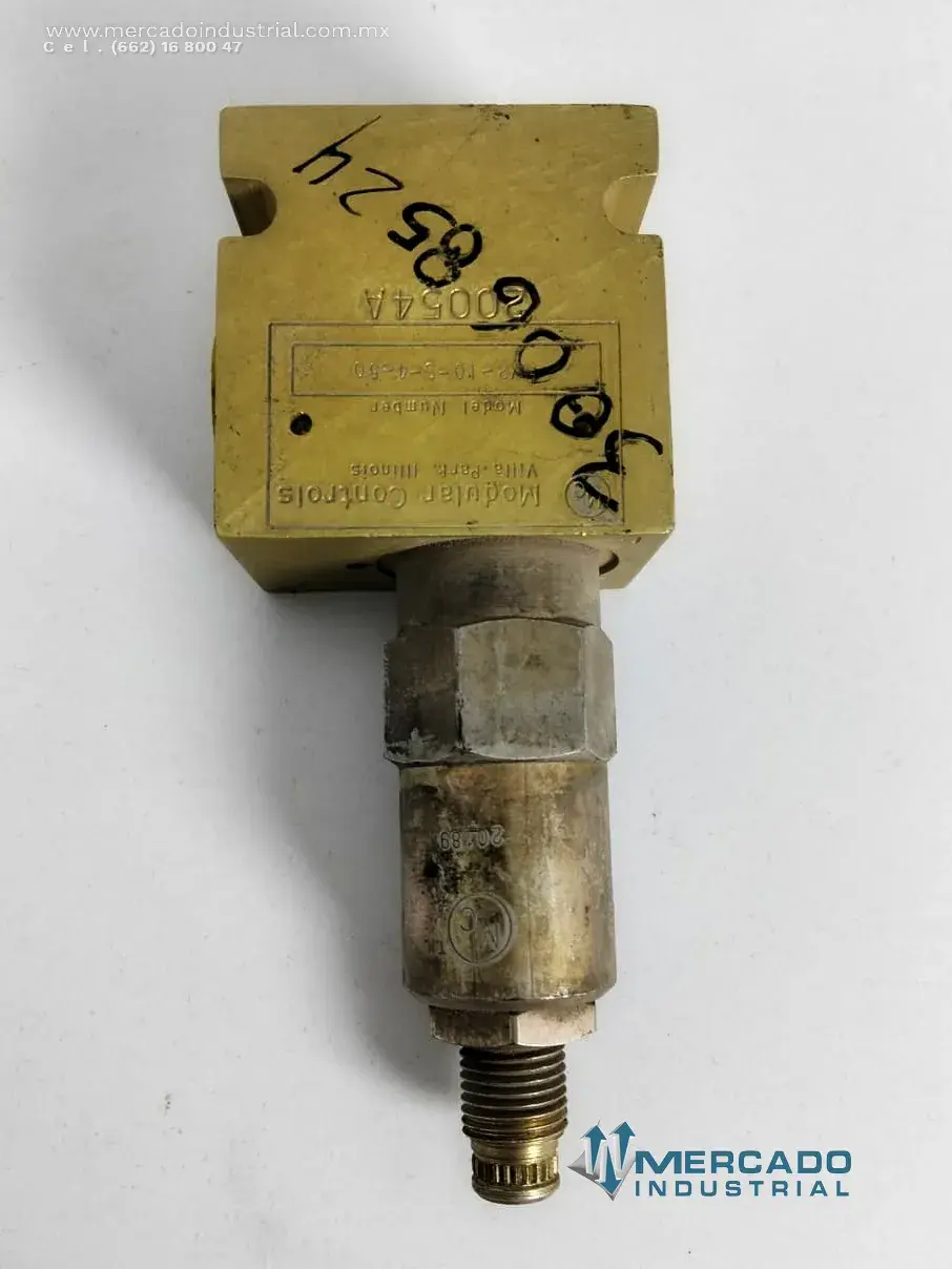 Válvula de alivio 5000 PSI modelo RV2-10-S-4-50 marca Modular controls - imagen 1