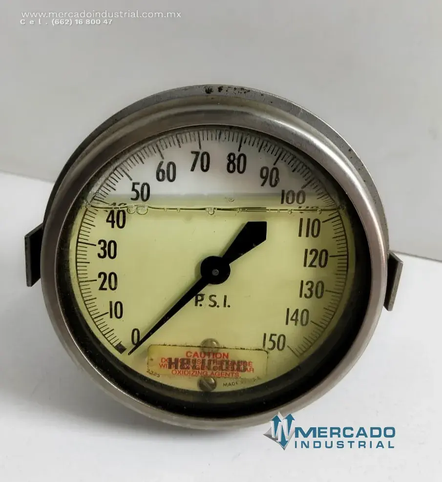 Manómetro analógico de presión 150 PSI parte 2225 marca Helicoid - imagen 1