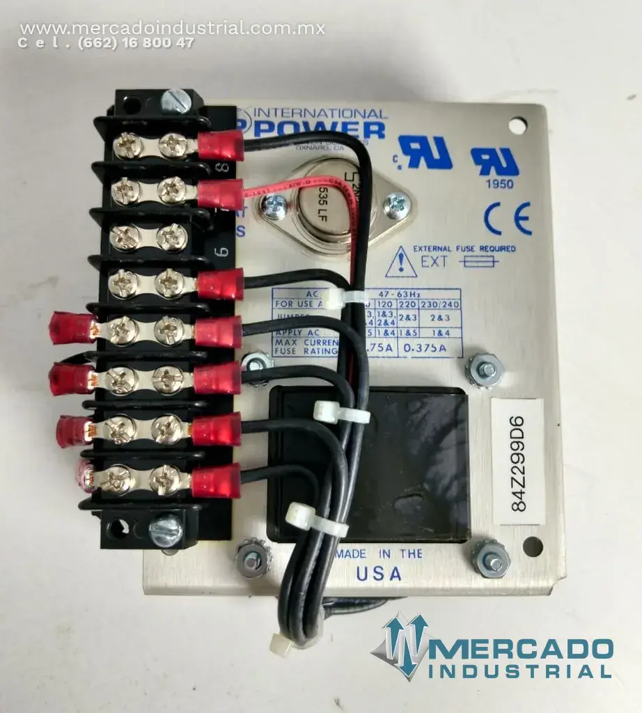 Fuente de poder regulada 0.375A 240 V parte 842299D6 marca INTERNATIONAL POWER - imagen 1