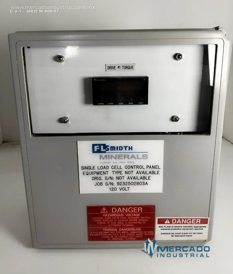 Panel de control industrial para celda de carga 120 V serie 9232502803A marca FLSMIDTH MINERALS - imagen 1