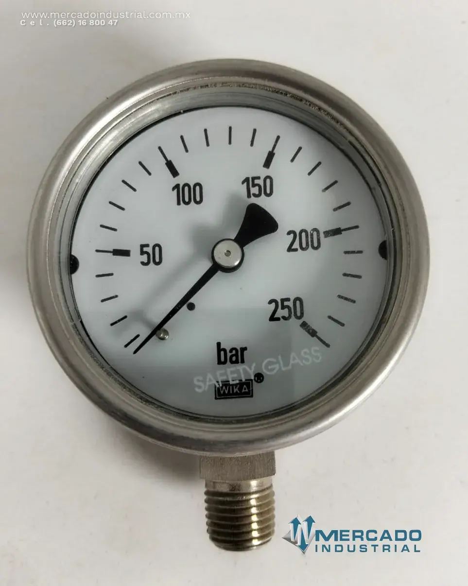 Manómetro 250 bar modelo 232.54.63 marca WIKA - imagen 1
