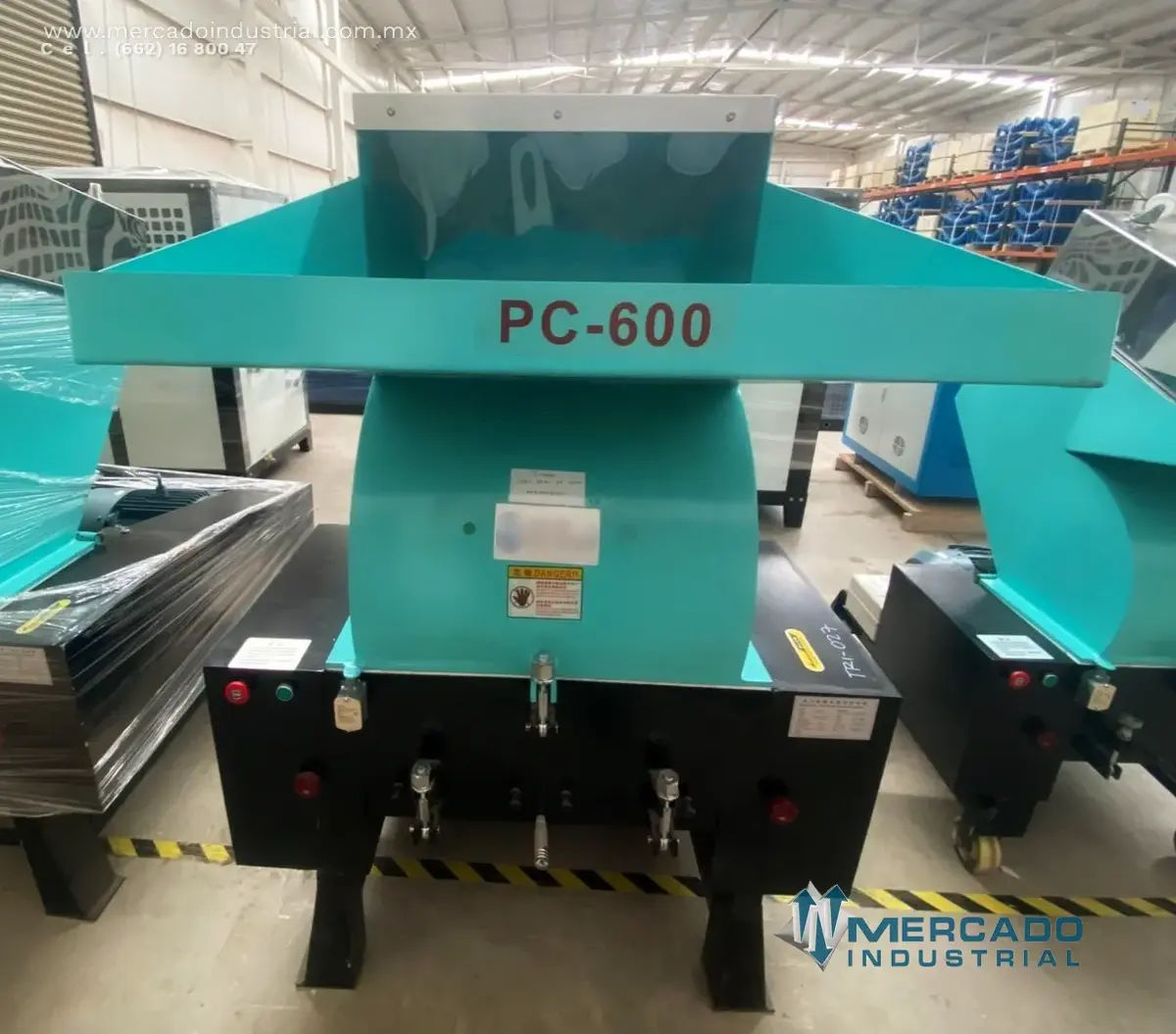 Trituradora de plástico 20 HP 650 KG/H modelo PC-600 marca Shandong Amor Rubber & Plastic Equipment - imagen 1