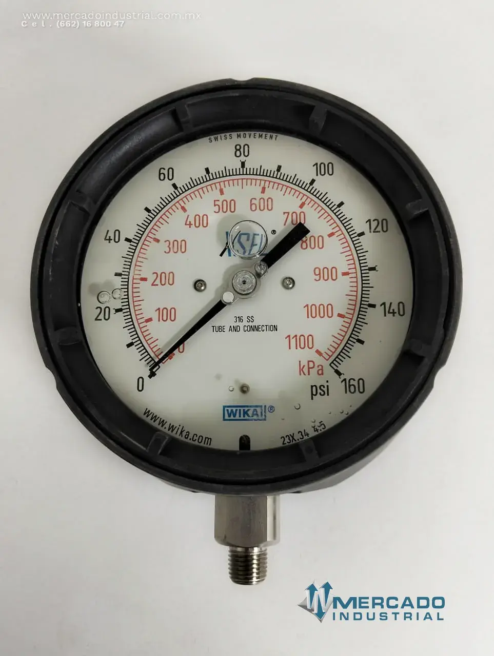 Manómetro 160 PSI modelo 23X.34 4.5 marca WIKA - imagen 1