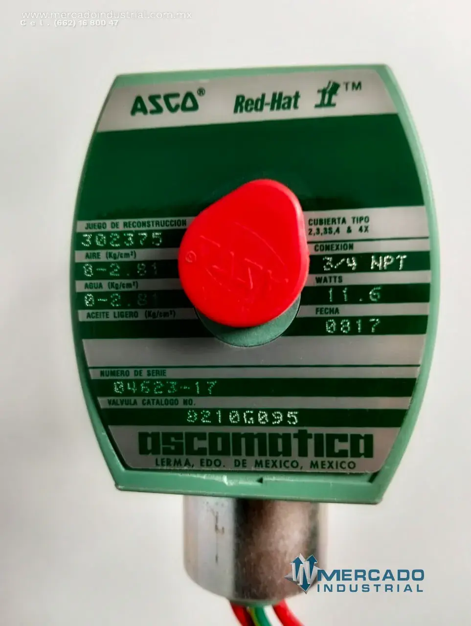 Válvula solenoide 150 PSI modelo 8210G095 marca ASCO - imagen 1