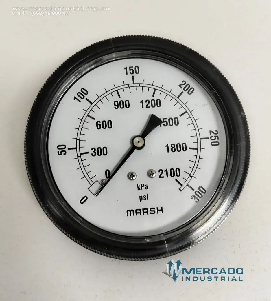 Manómetro 2100 kPa / 300 PSI marca MARSH - imagen 1