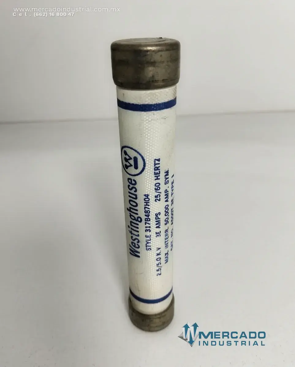 Fusible eléctrico 2.5-5.0 kV 3E Amps modelo 317B487H04 marca WESTINGHOUSE - imagen 1