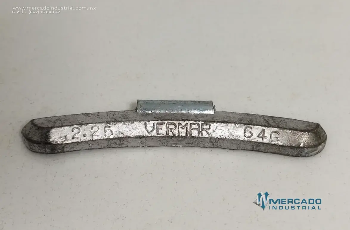 Contrapeso para balanceo de rueda 64 g modelo 2.25–64G marca VERMAR - imagen 1