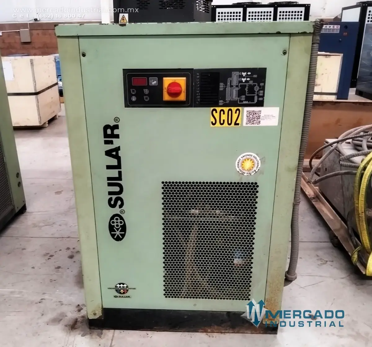 Secador de aire refrigerado 203 PSIG 460V modelo SRL-500 marca SULLAIR - imagen 1