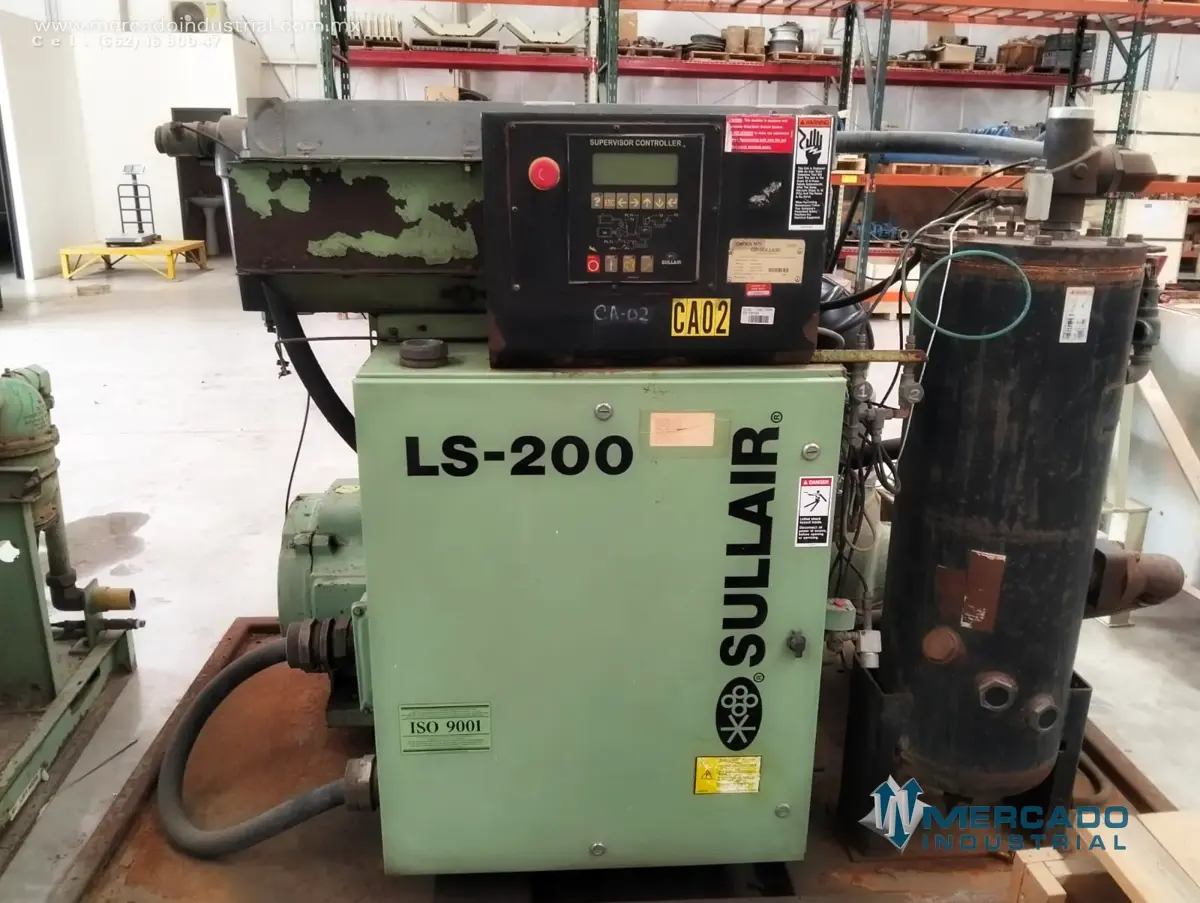 Compresor de aire 100 HP 125/135 PSIG modelo LS200-100H/A marca SULLAIR - imagen 1