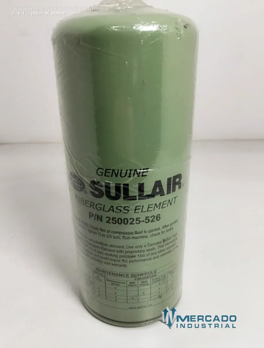 Filtro hidráulico parte 250025-526 marca SULLAIR - imagen 1