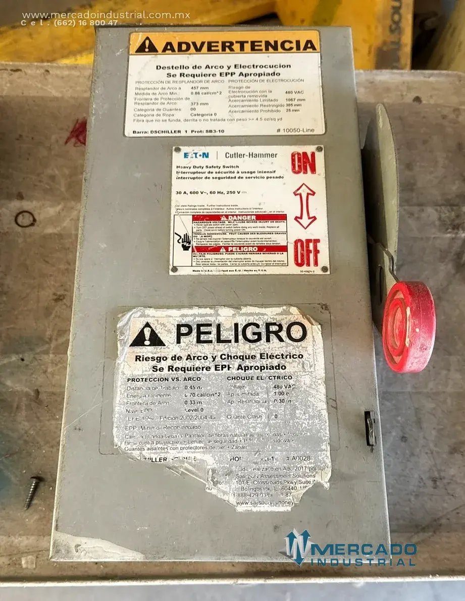 Interruptor de seguridad 30 AMP 600 V modelo DH361FRK marca CUTLER-HAMMER - imagen 1