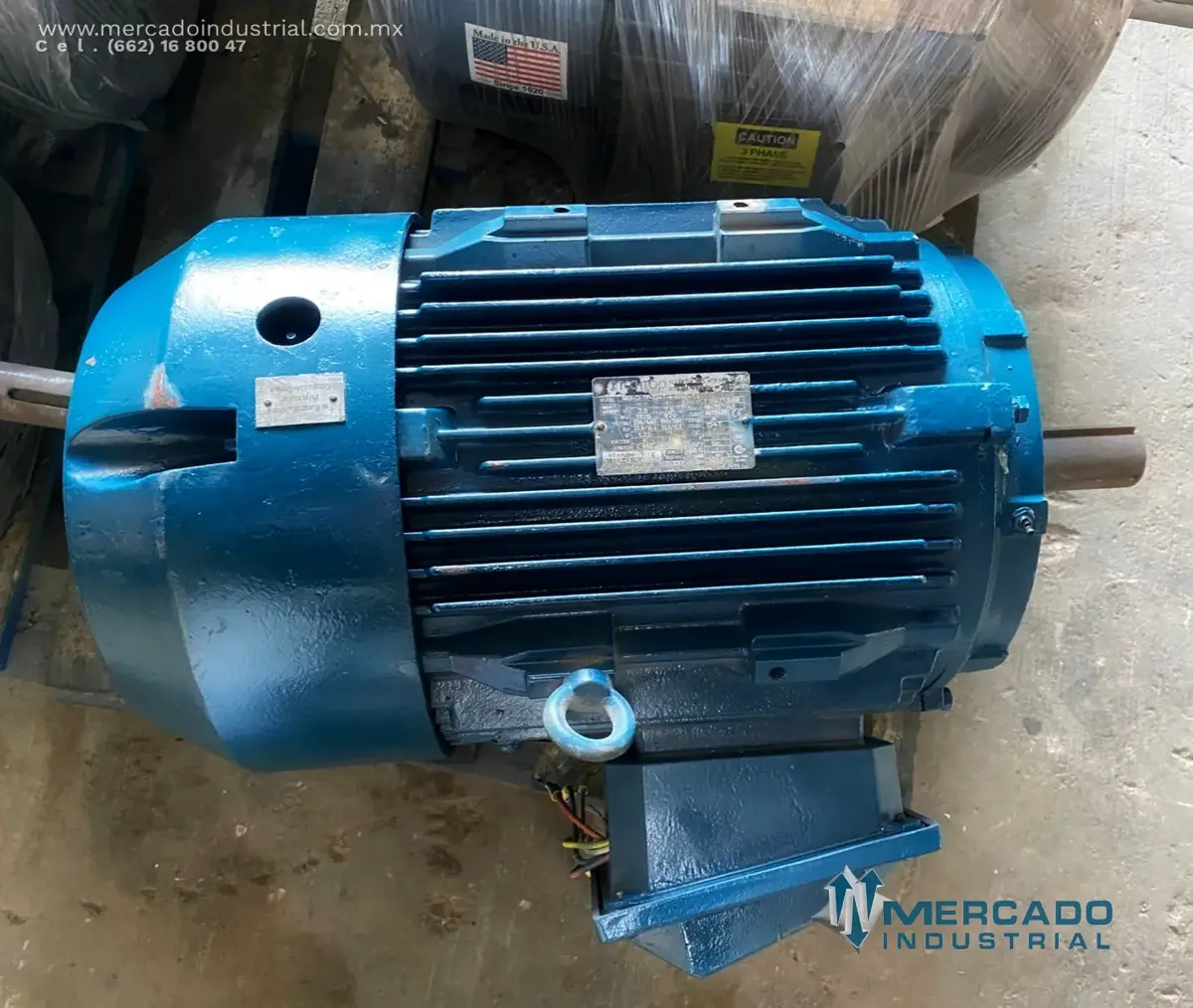 Motor eléctrico trifásico 7.5 HP 6 polos 1175 RPM marca Techtop - imagen 1