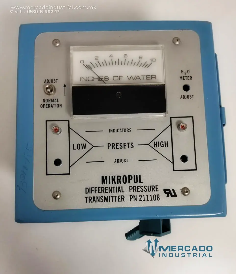 Transmisor de presión diferencial modelo PN 211108 marca MIKROPUL - imagen 1