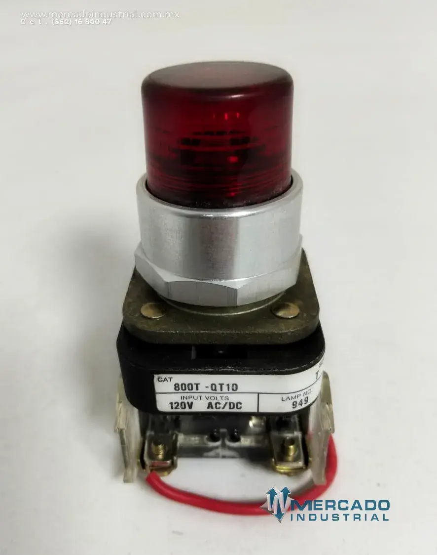 Luz piloto 120 V AC/DC modelo 800T-QT10 marca ALLEN-BRADLEY - imagen 1