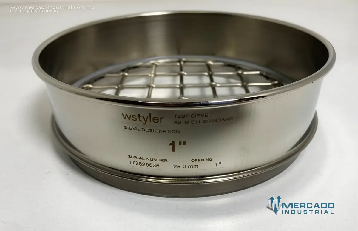 Tamiz para laboratorio malla 1" abertura 25.0 mm (1") marca W.S TYLER - imagen 1