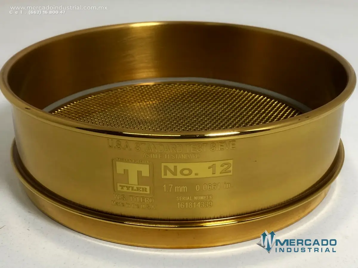 Tamiz para laboratorio malla #12 abertura 1.7 mm (0.0661") marca W.S TYLER - imagen 1
