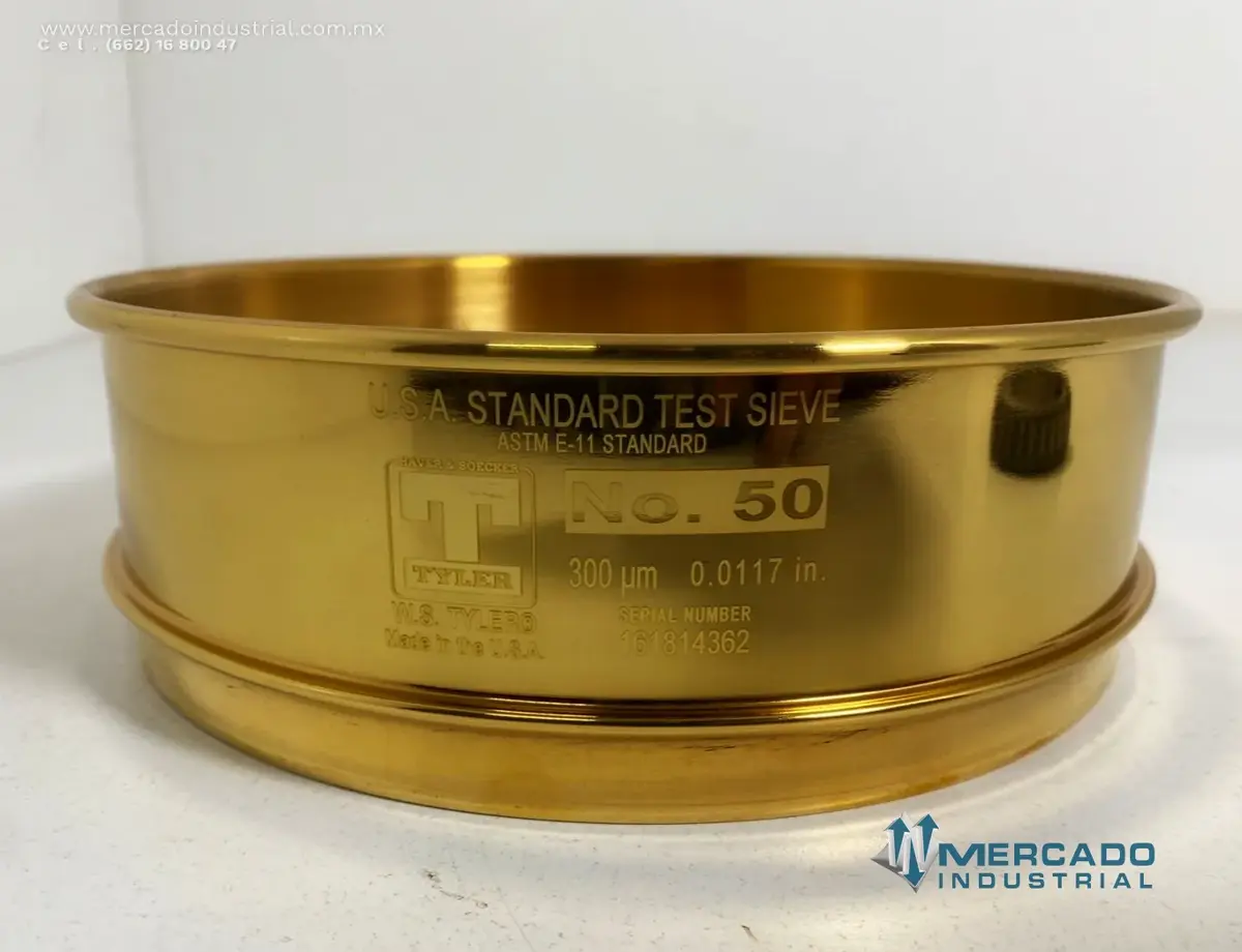 Tamiz para laboratorio malla #50 abertura 300UM (0.0117") marca W.S TYLER - imagen 1