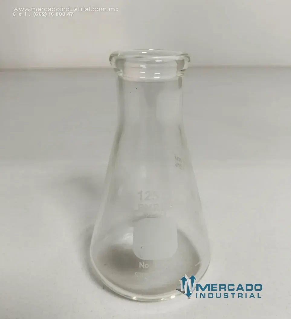 Matraz Erlenmeyer de vidrio 125 ml tipo 4980 marca PYREX - imagen 1