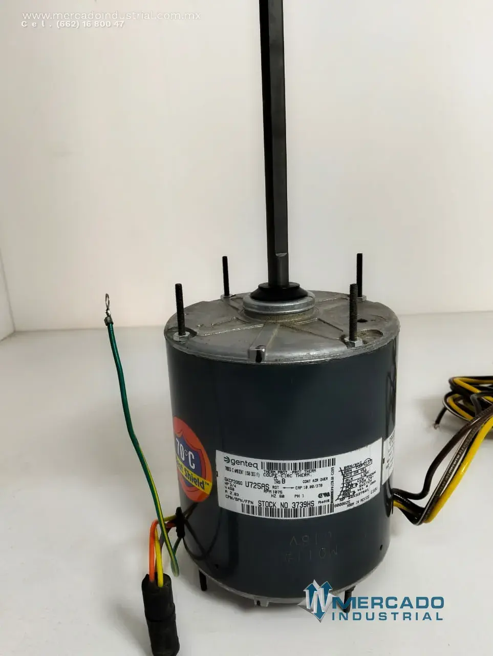 Motor eléctrico 3/4 HP 4 polos 1075 RPM marca GENTEQ - imagen 1