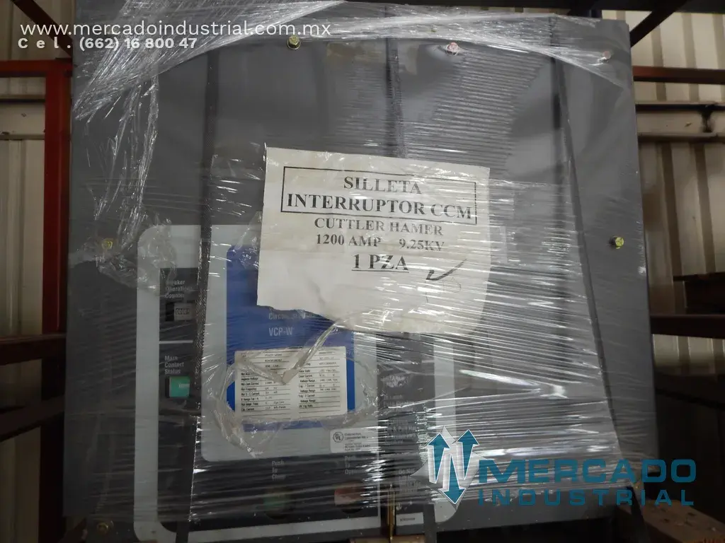 Silleta interruptor 1200 AMP 8.25 kV modelo 75VCP-W500 marca Cutler Hammer - imagen 1