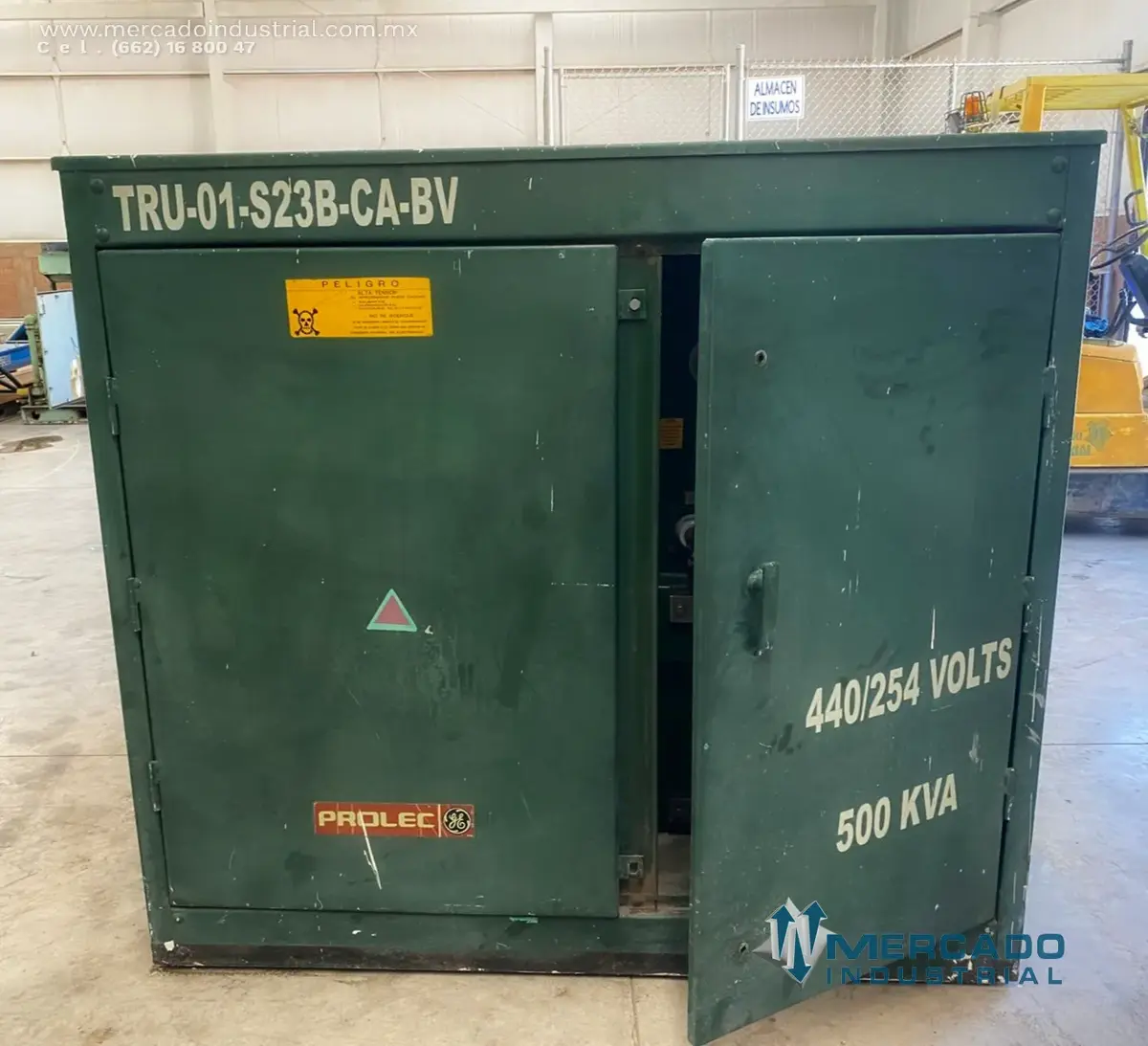 Transformador de pedestal 500 KVA 13200 - 440/254V marca PROLEC - imagen 1