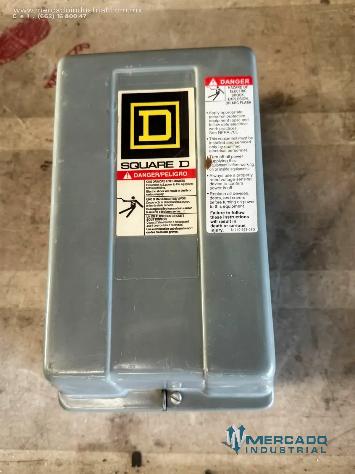 Arrancador magnético 5 HP 480V modelo 8536SB02 marca SQUARE D - imagen 1