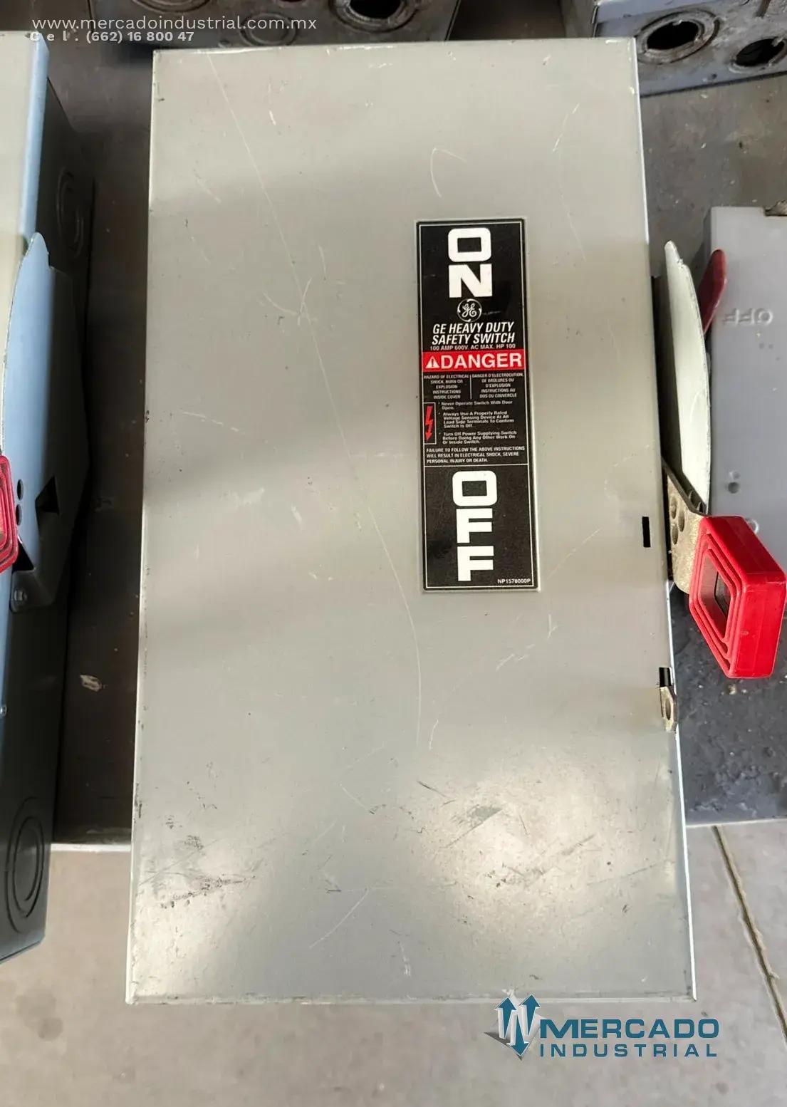 Interruptor de seguridad 100 A 600 VAC modelo THN3363 marca GENERAL ELECTRIC - imagen 1