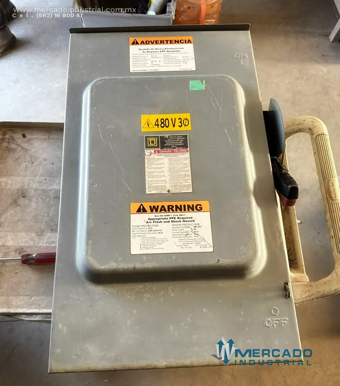 Interruptor de seguridad 200 A 600 V modelo H364RB marca SQUARE D - imagen 1