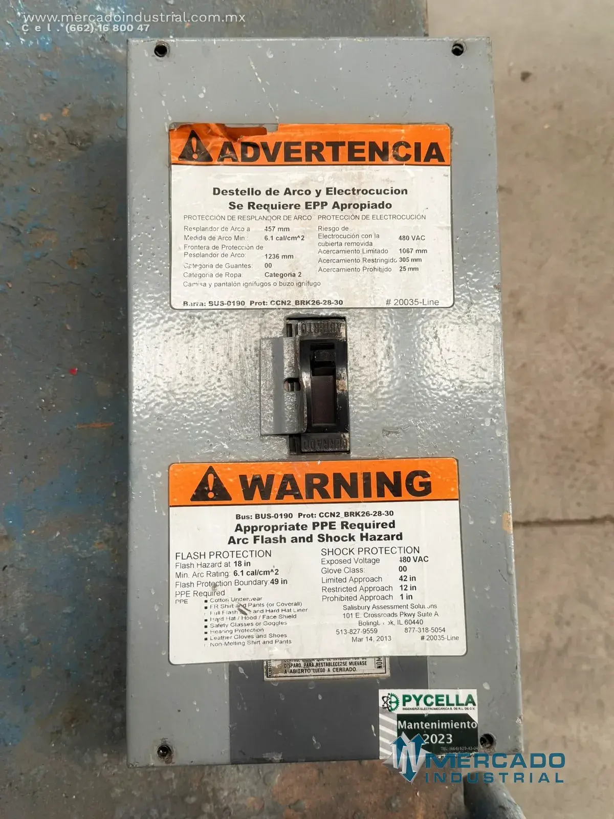 Interruptor de seguridad 50 A 480V marca BRELEC - imagen 1