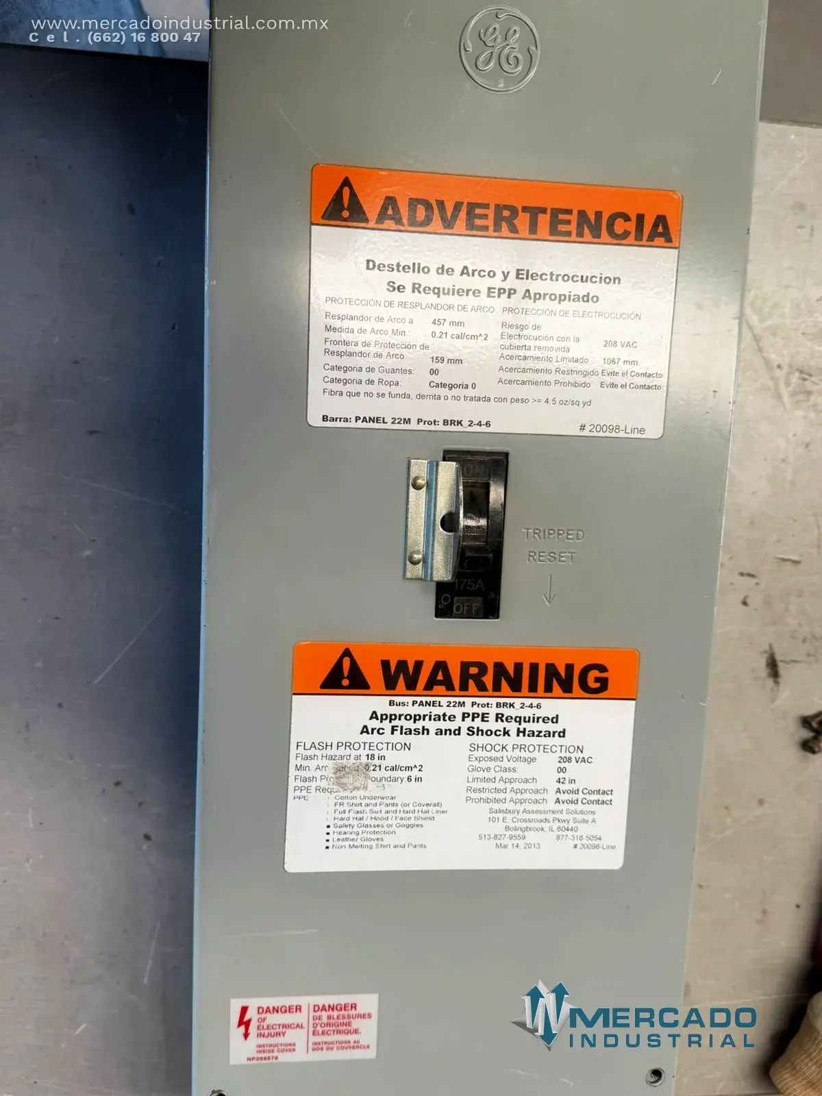 Interruptor de seguridad 175A 240V marca GENERAL ELECTRIC - imagen 1