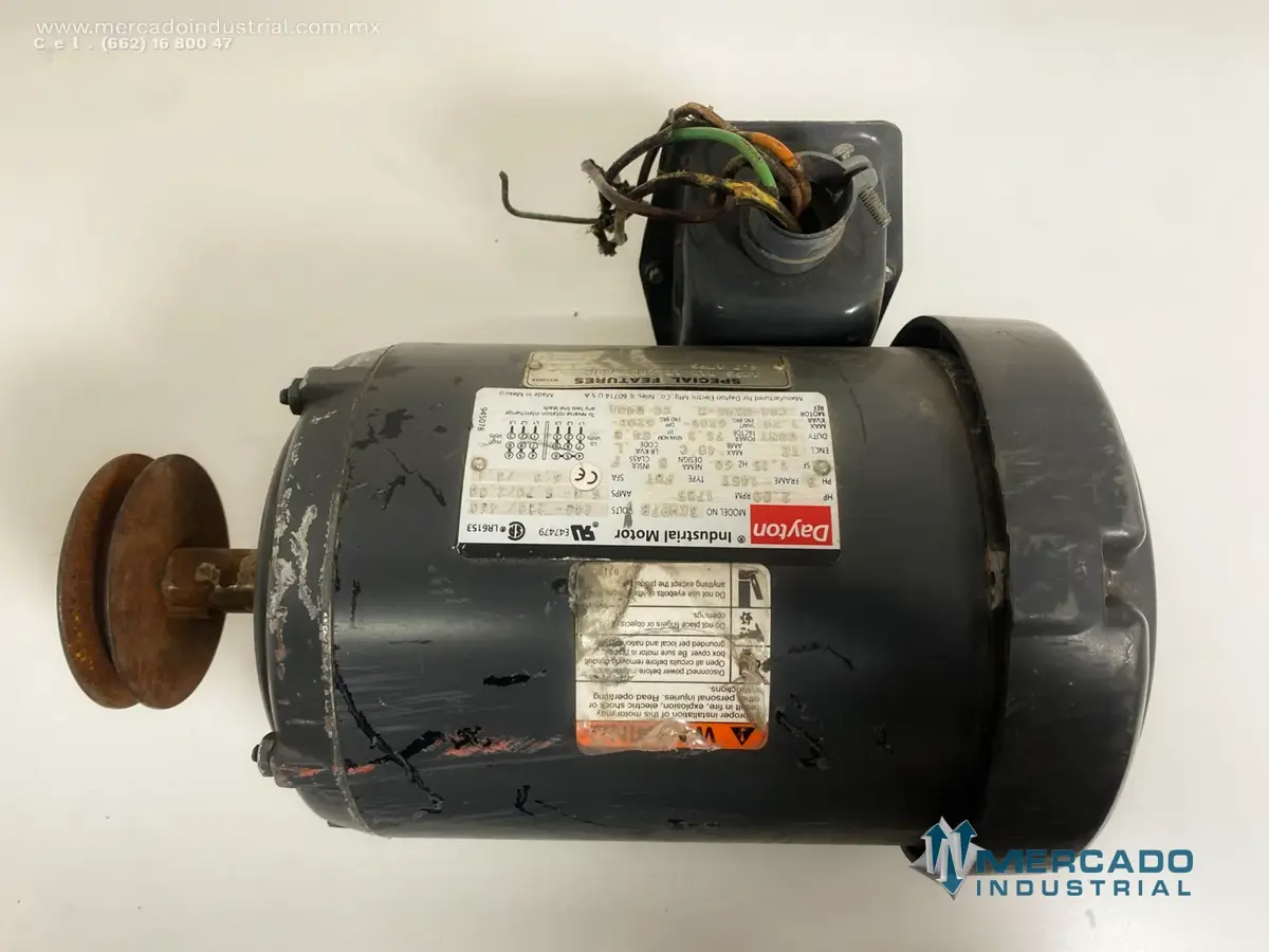 Motor eléctrico 2 HP 4 polos 1735 RPM marca Dayton - imagen 1