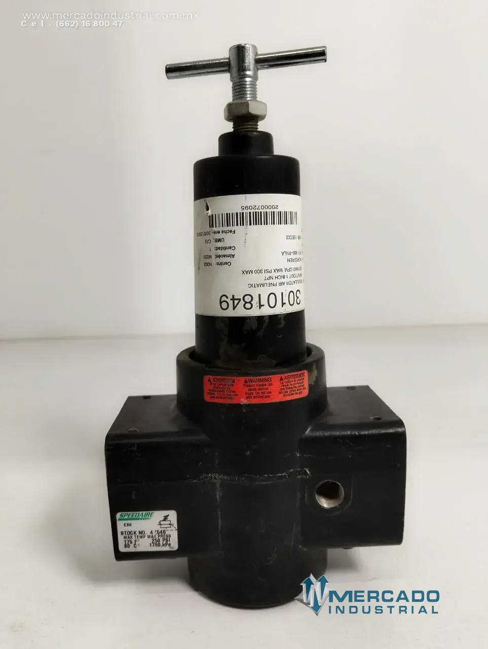 Válvula reguladora de presión 250 PSI parte 4Z546 marca SPEEDAIRE - imagen 1