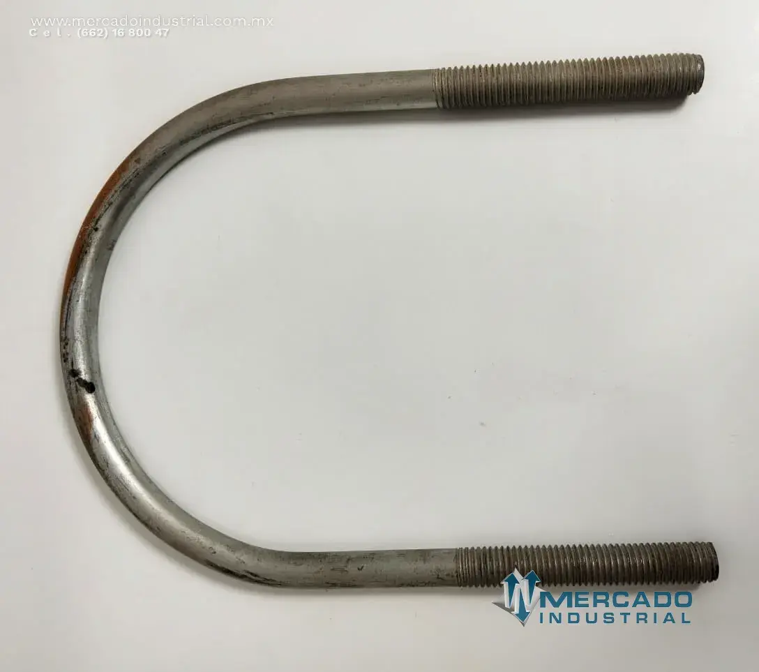 Abrazadera tipo U de 10" con rosca 5/8" - imagen 1