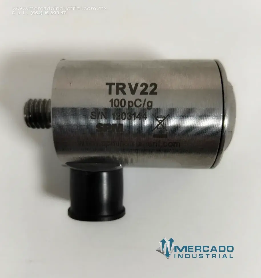 Sensor de vibración 100 pC/g modelo TRV22 marca SPM - imagen 1