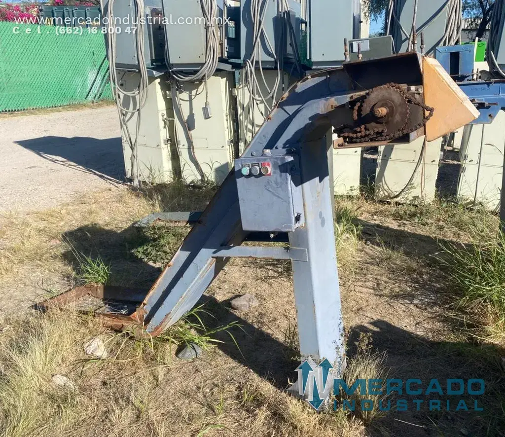 Transportadora de rebaba para torno con bandeja de entrada de 30 x 65 cm modelo 6475-8782 marca TURBO CONVEYOR - imagen 1
