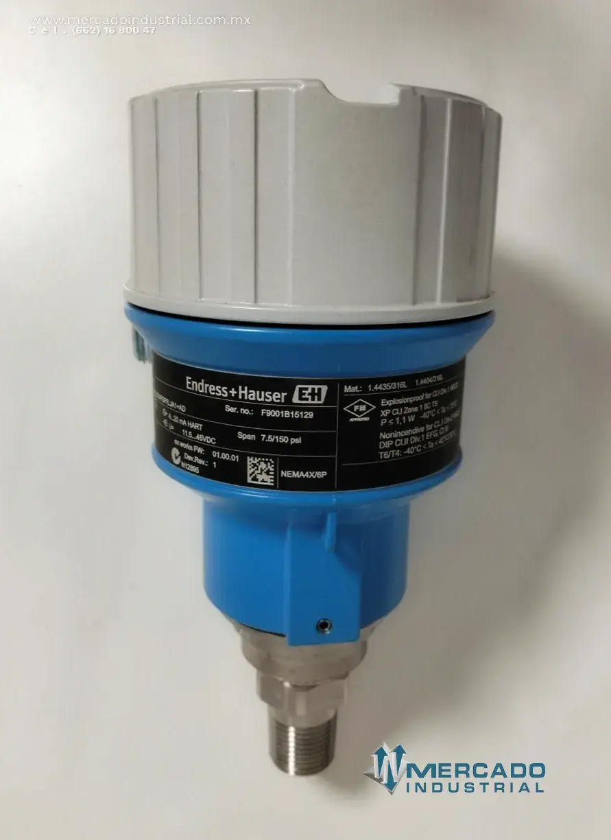 Transmisor de presión 7.5-150 PSI 4-20 mA modelo PMP51-HL1570 marca ENDRESS+HAUSER - imagen 1