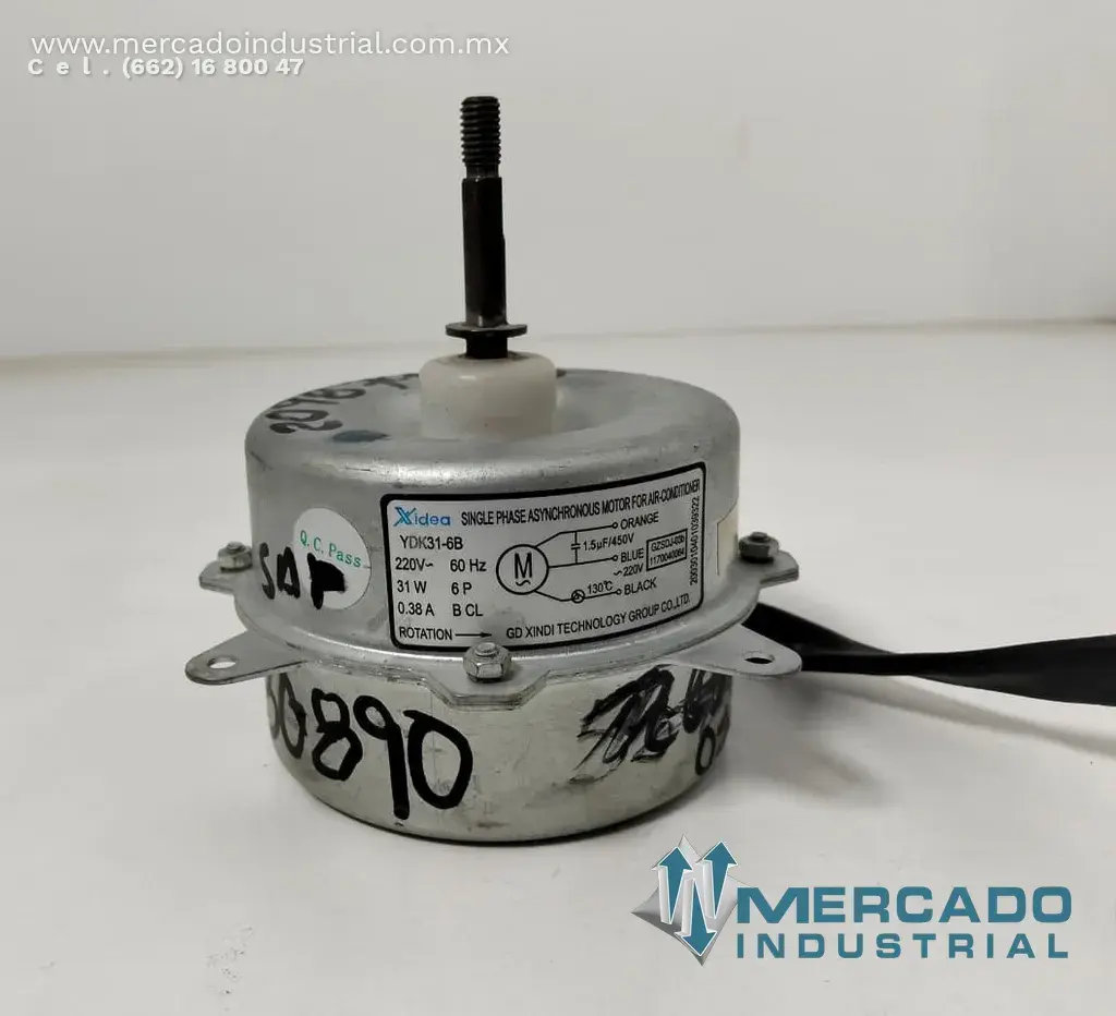 Motor eléctrico 31 W 220 V 6 polos modelo YDK31-6B marca XIDEA - imagen 1