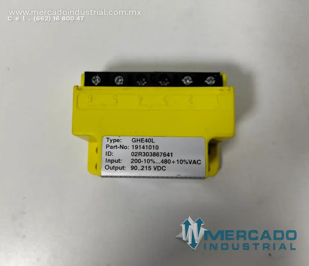 Módulo rectificador 200-480 VAC 1.0-2.0 A modelo GHE40L marca NORD - imagen 1