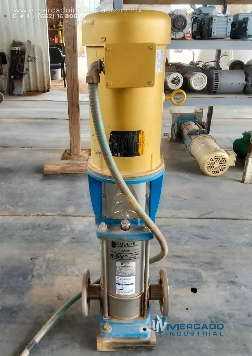 Bomba centrífuga de acero inoxidable 2X2" 7.5 HP modelo 2SV 2X2X4-2P-PM marca GOULDS PUMPS - imagen 1