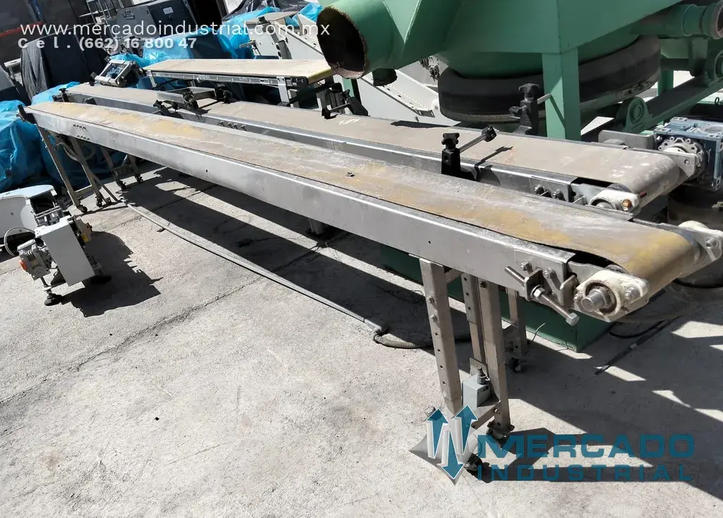 Banda transportadora de 5 m de largo con motorreductor 3/4 HP 1725 RPM - imagen 1