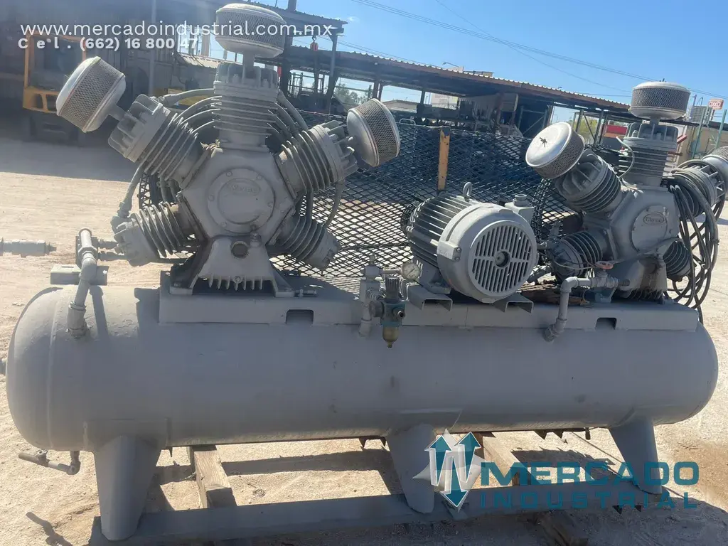 Compresor de pistón con dos cabezales 20 HP 220-460V marca WAYNE - imagen 1