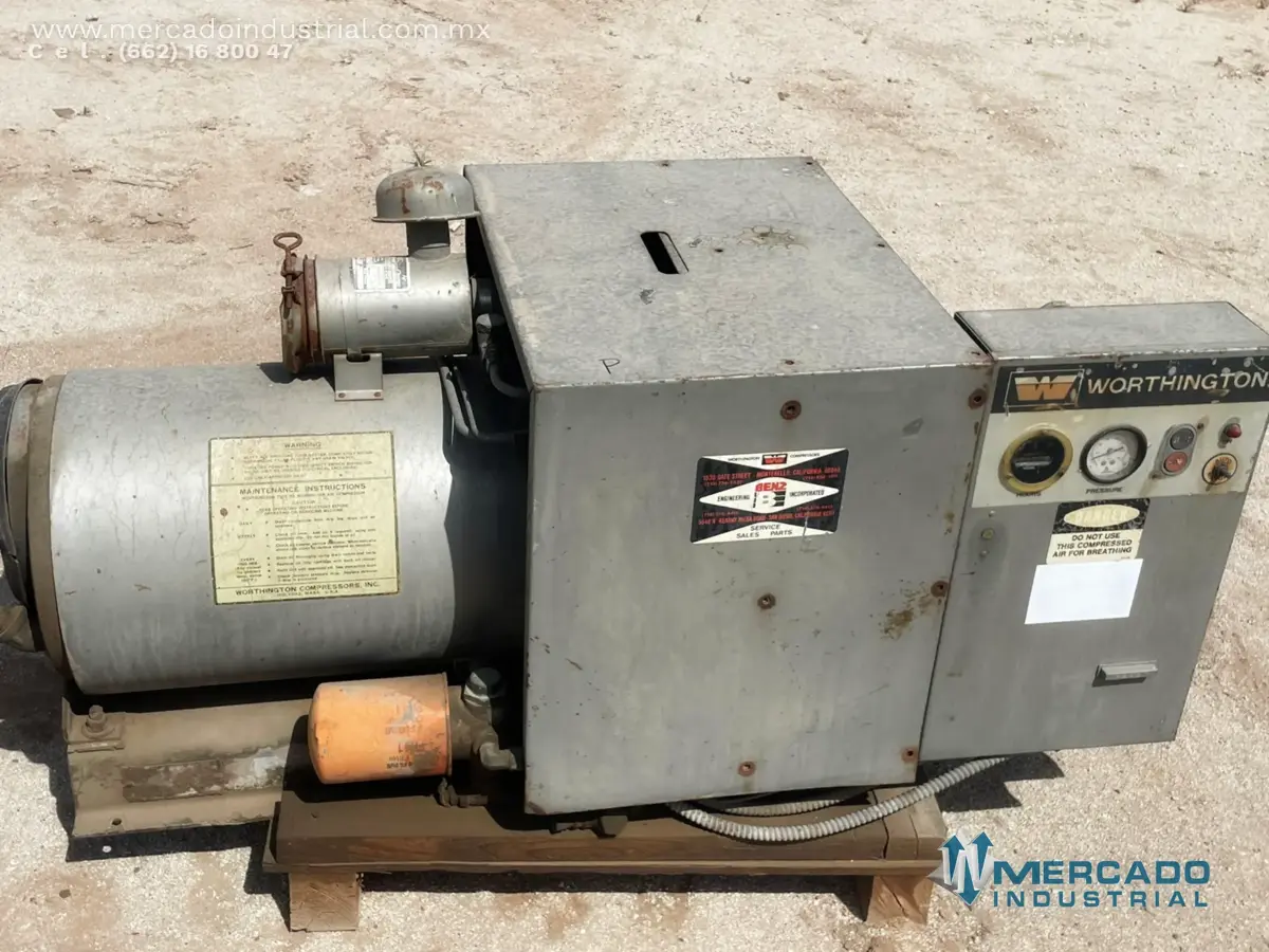Compresor de aire industrial 15 HP marca WORTHINGTON - imagen 1