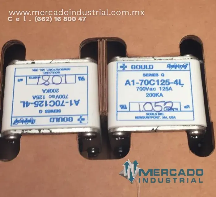 Fusible 125 AMP 700V modelo A1-70C125-4L marca Gould Shawmut - imagen 1