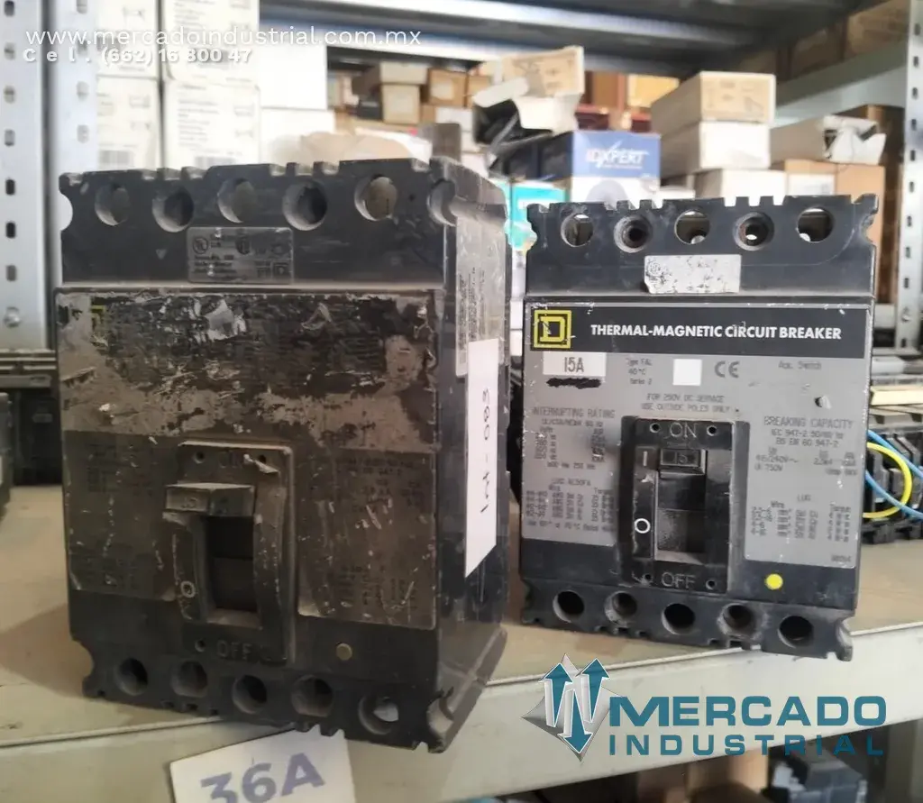 Interruptor térmico 15 AMP 415/240 V modelo FAL36015 marca Square D - imagen 1