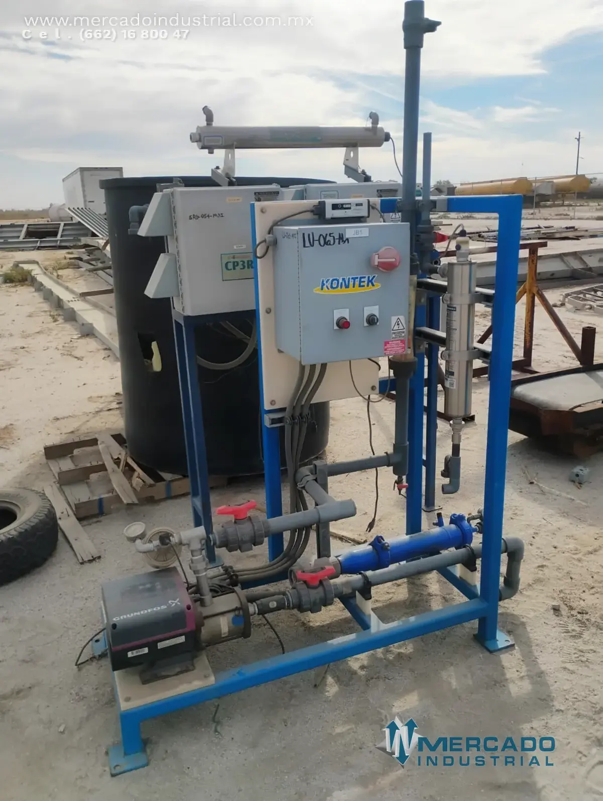 Sistema de dosificación y desinfección UV con bomba Grundfos 2 hp marca KONTEK - imagen 1