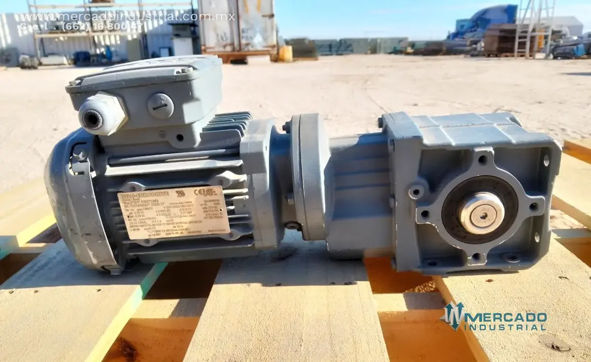 Motorreductor 0.55 kw 26:96 ratio 1700/63 RPM modelo WA37B/T DRS71M4 marca SEW EURODRIVE - imagen 1