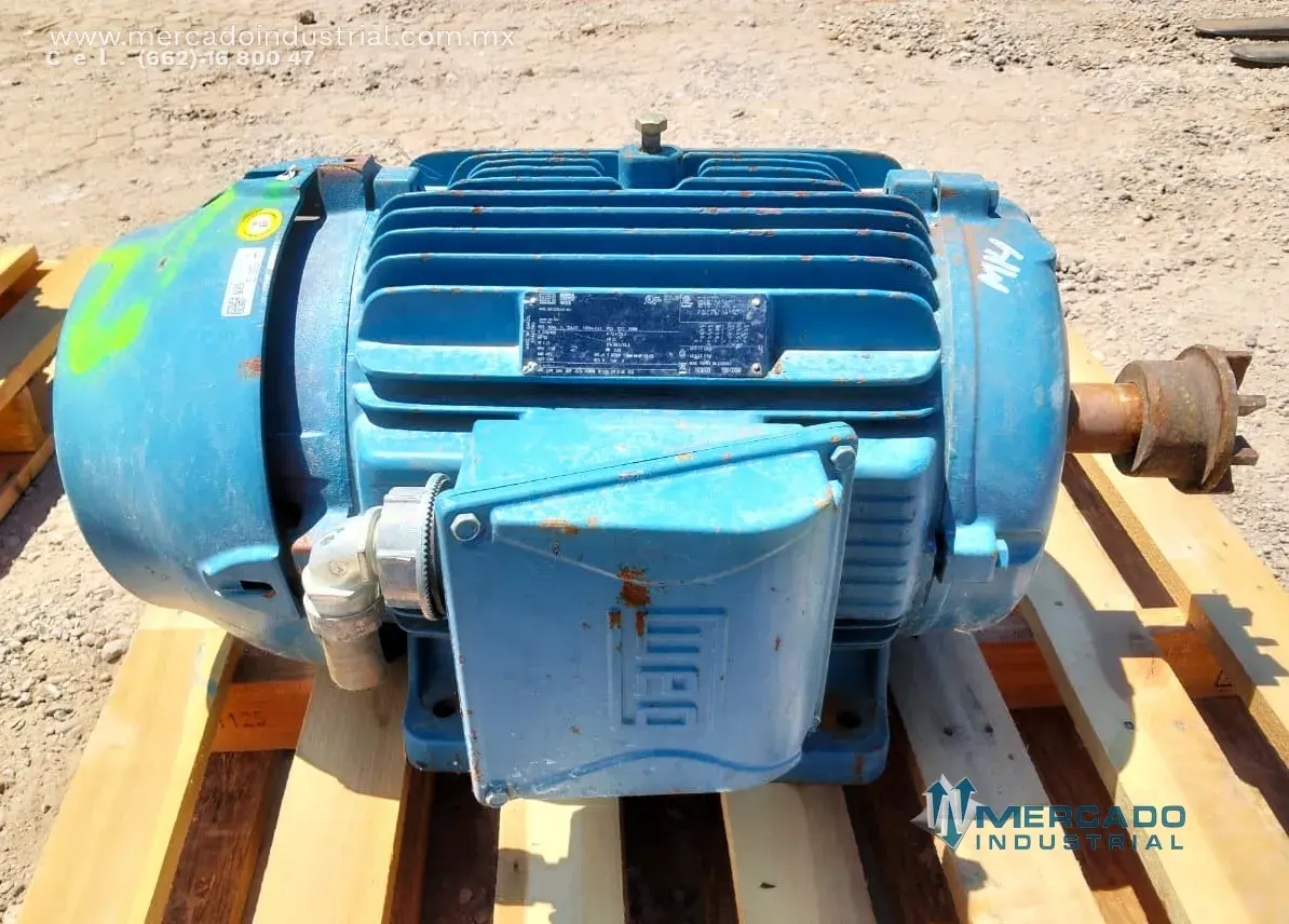 Motor eléctrico 30 HP 6 polos 1180 RPM marca WEG - imagen 1