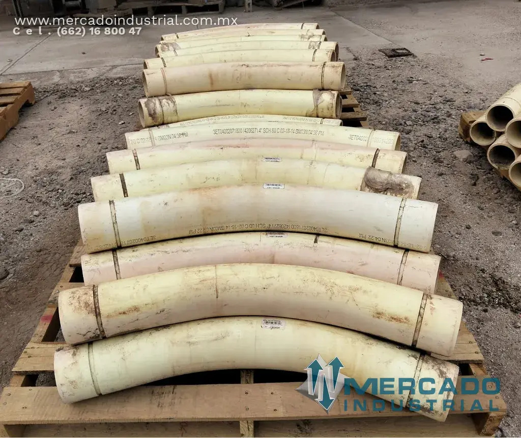 Tubo de PVC de 4" (Yelomine High Impact) a 45º - imagen 1