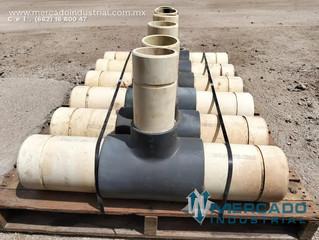 Reducción tipo TEE de PVC de 6x6x6" / 6X6X4" (Yelomine High Impact) - imagen 1