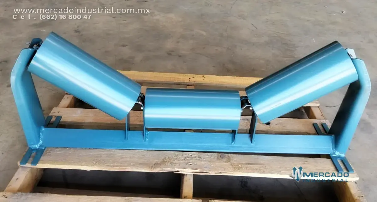 Mancuerna de rodillo triple para banda de 30" 35° marca MI COMPONENTS - imagen 1